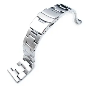 19mm 20mm or 21mm Super-O Boyer Watch Band Straight End, 316L Stainless Steel Brushed