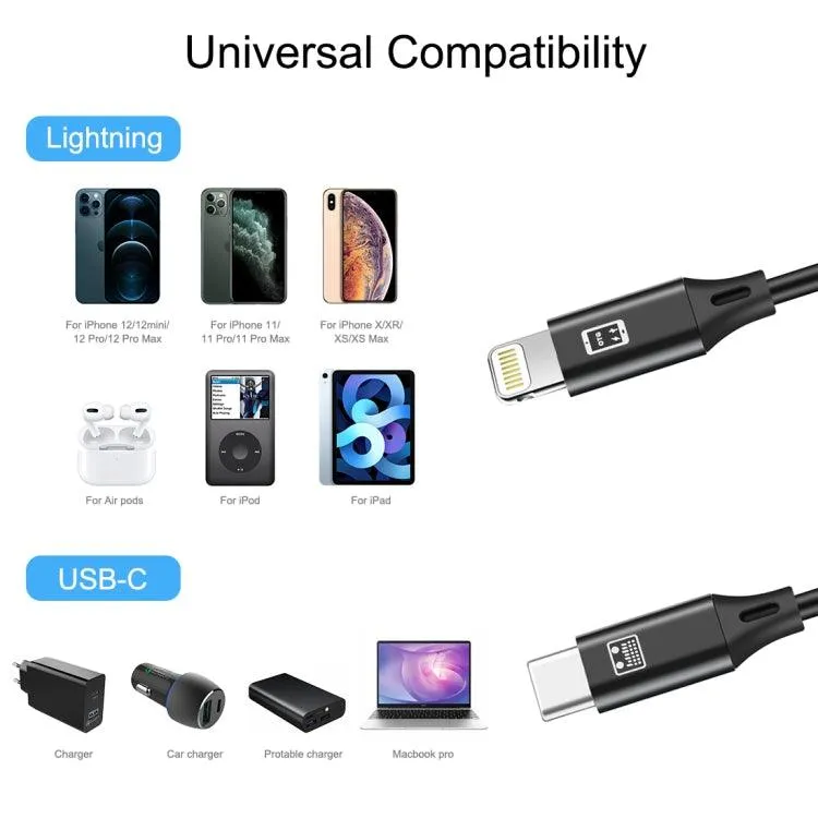 1m USB-C to Lightning OTG Charging and Data Sync Cable for Apple Devices