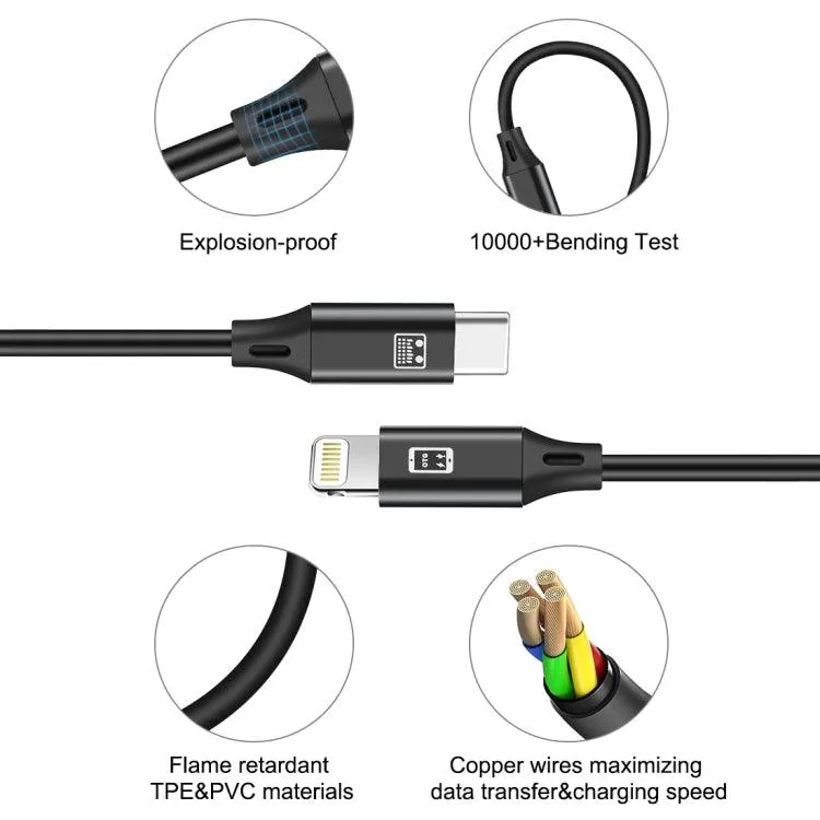 1m USB-C to Lightning OTG Charging and Data Sync Cable for Apple Devices