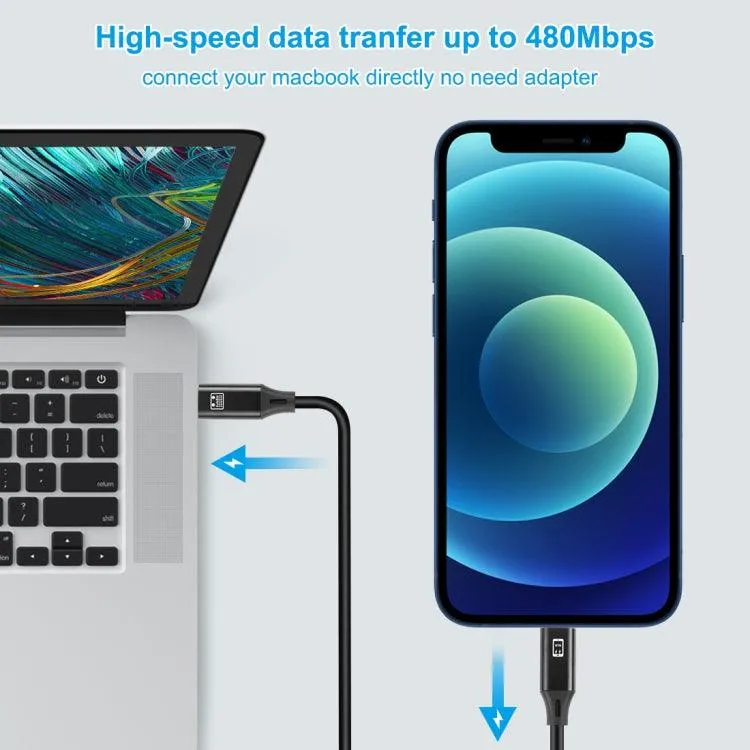 1m USB-C to Lightning OTG Charging and Data Sync Cable for Apple Devices