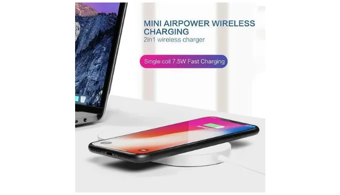 2 in 1 Wireless Charging Pad With Fast Qi Charger   Charger For Apple Watch - Ships Quick!