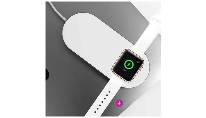 2 in 1 Wireless Charging Pad With Fast Qi Charger   Charger For Apple Watch - Ships Quick!