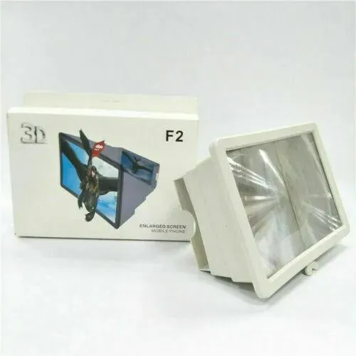 2 PACK! 3D Phone Screen Magnifier Video Mobile Amplifier Universal Foldable Turn your Phone into a mini Movie Screen!