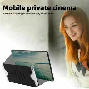 2 PACK! 3D Phone Screen Magnifier Video Mobile Amplifier Universal Foldable Turn your Phone into a mini Movie Screen!