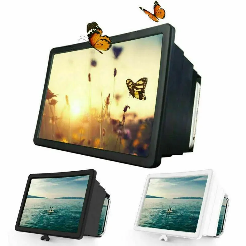 2 PACK! 3D Phone Screen Magnifier Video Mobile Amplifier Universal Foldable Turn your Phone into a mini Movie Screen!