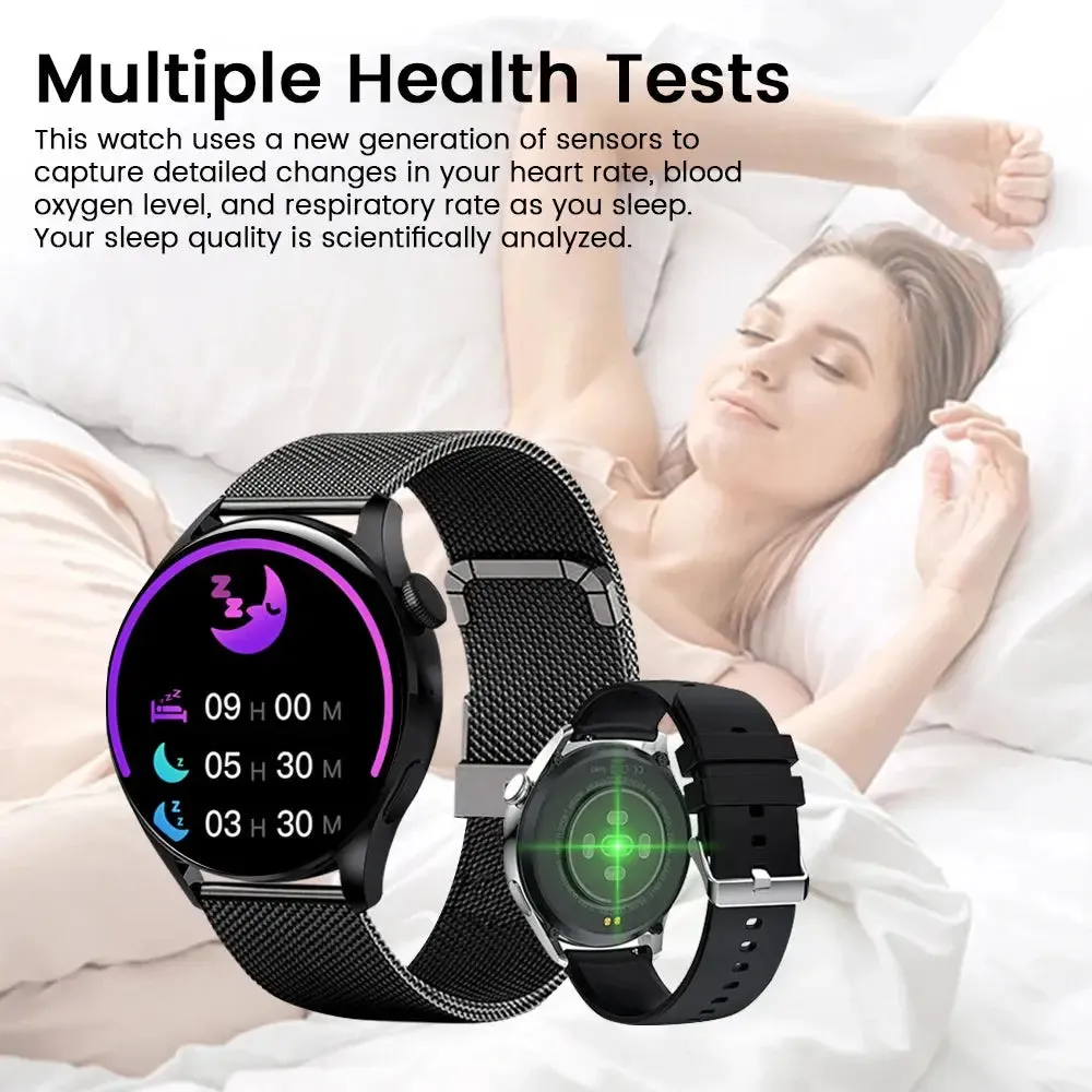 2024 New Smart Watch HD Bluetooth Talk Outdoor Sports Fitness Blood Pressure Blood Oxygen Detector Man Woman Smart Watch Gift