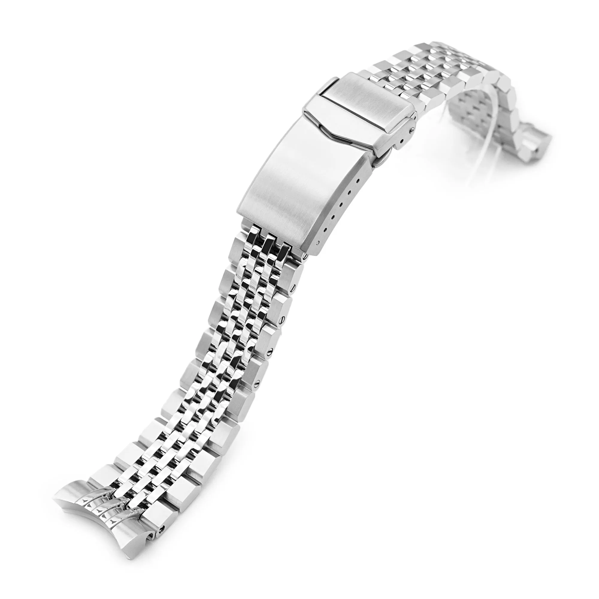 20mm Asteroid Watch Band for TUD BB58, 316L Stainless Steel Brushed and Polished V-Clasp