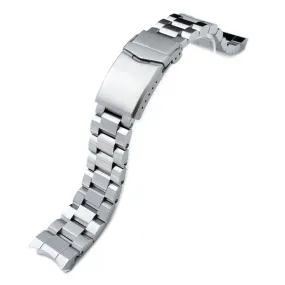 20mm Hexad Watch Band for Seiko Sumo SBDC001 SBDC031 SBDC081, Stainless Steel - Brushed, V Diver Clasp