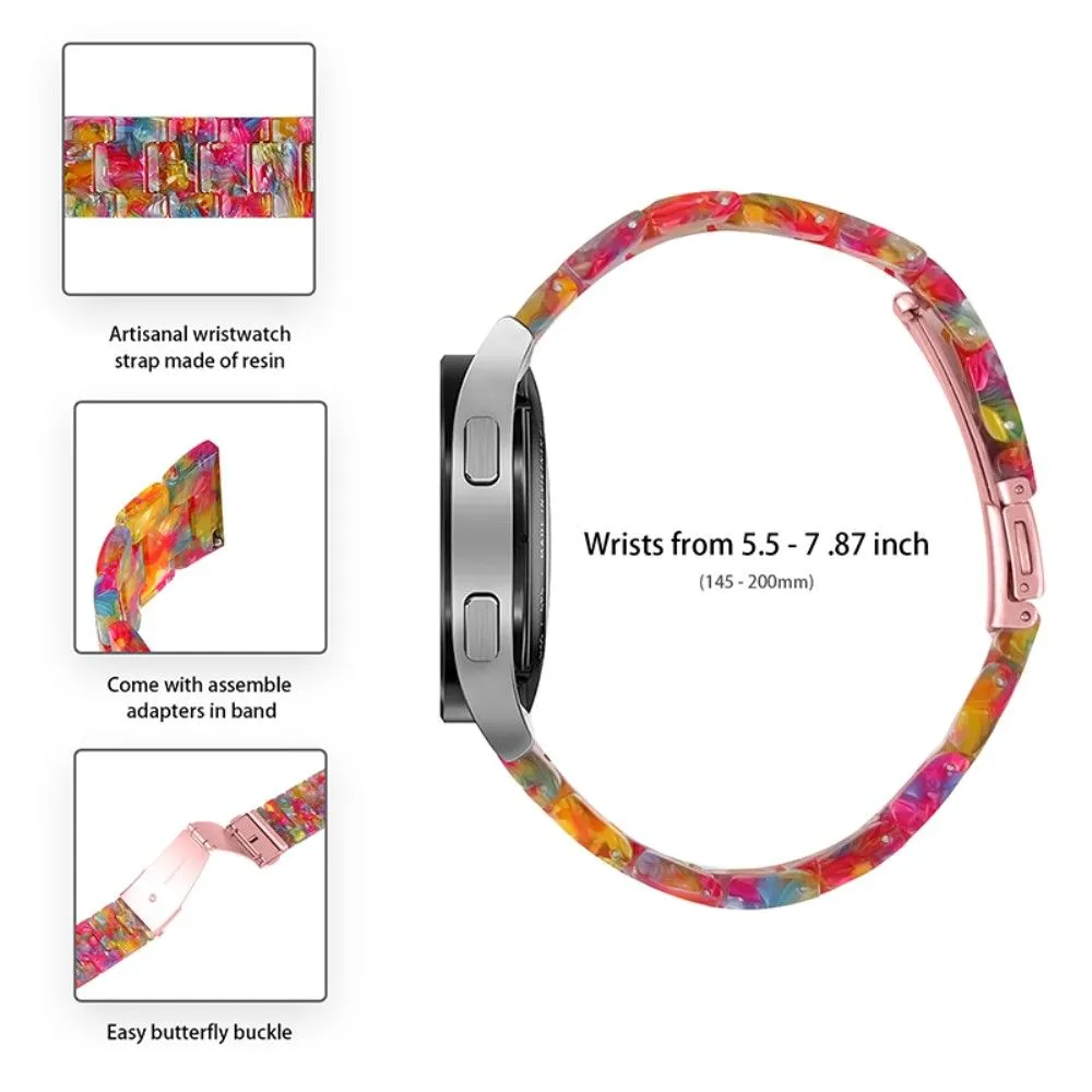 20mm smooth resin watch strap for Garmin watch - Rainbow Candy