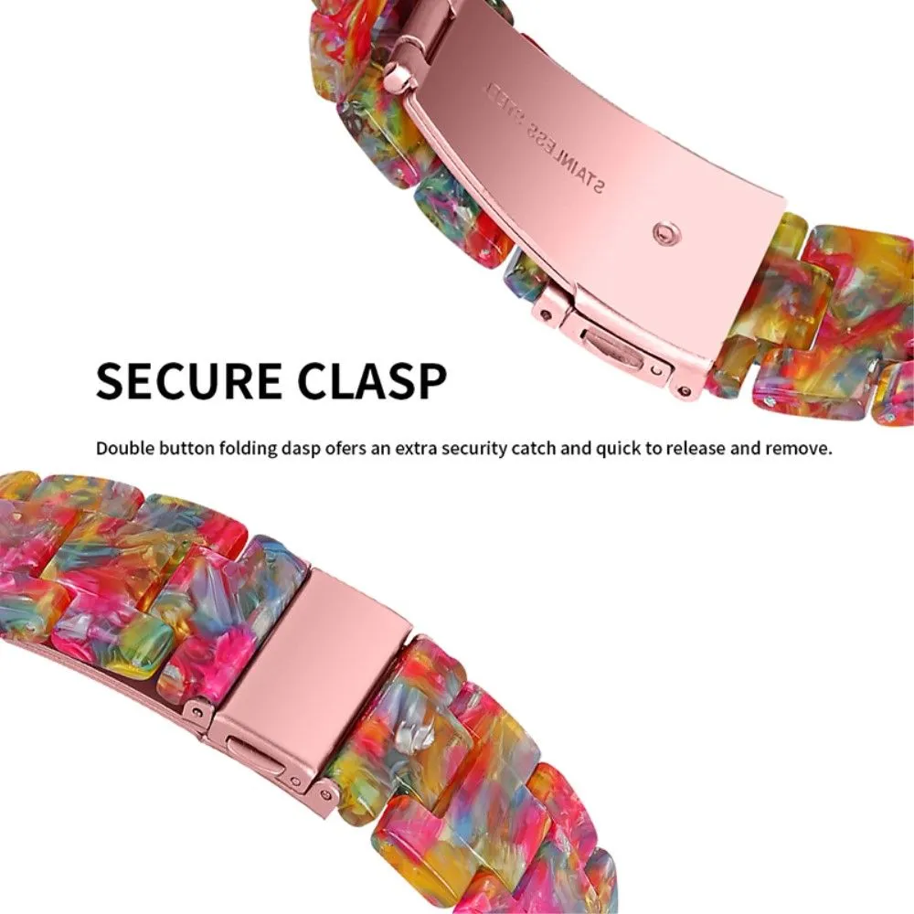 20mm smooth resin watch strap for Garmin watch - Rainbow Candy