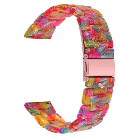 20mm smooth resin watch strap for Garmin watch - Rainbow Candy