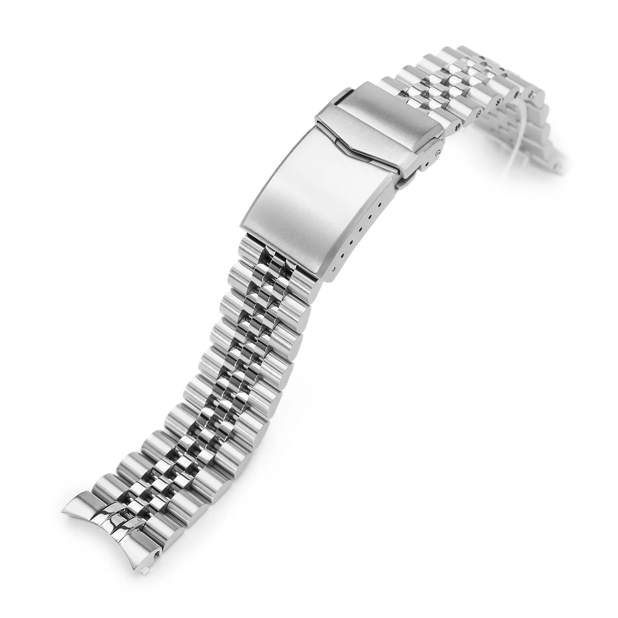 20mm Super-J Louis Watch Band compatible with Omega Seamaster 41mm, 316L Stainless Steel Brushed V-Clasp