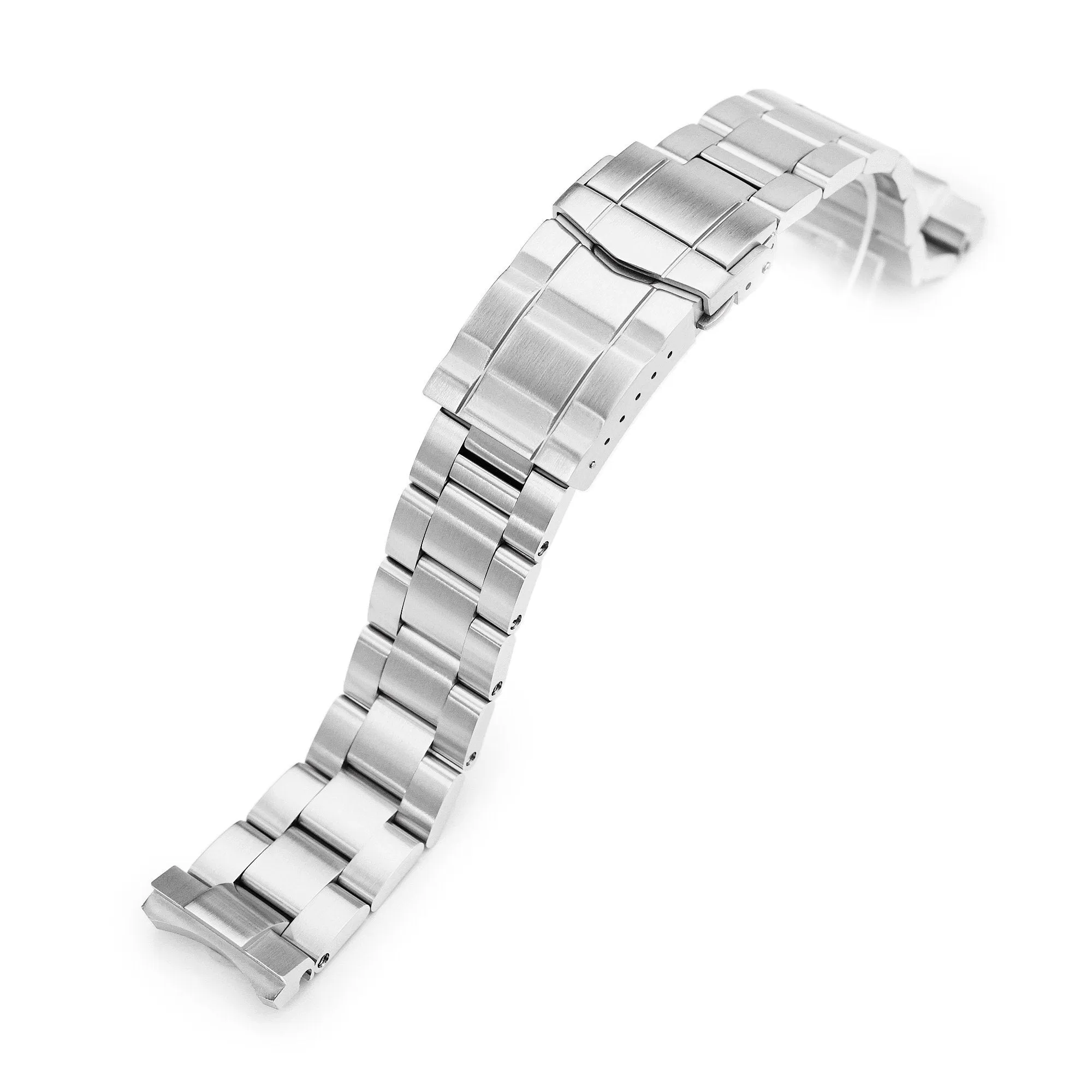 20mm Super-O Boyer Watch Band for Seiko 62MAS (63MAS) 40.5mm SPB143 SPB149 SBDC101, Stainless Steel - Brushed, SUB Diver Clasp