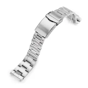 20mm Super-O Boyer Watch Band for Seiko 62MAS (63MAS) 40.5mm SPB143 SPB149 SBDC101, Stainless Steel - Brushed, V Diver Clasp