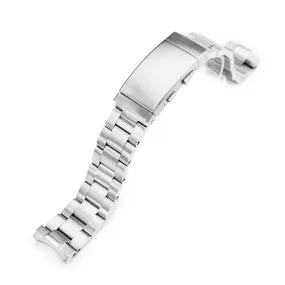 20mm Super-O Boyer Watch Band for Seiko 62MAS (63MAS) 40.5mm SPB143 SPB149 SBDC101, Stainless Steel - Brushed, Wetsuit Ratchet Diver Clasp