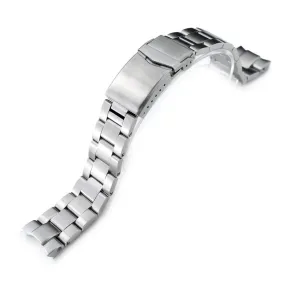 20mm Super-O Boyer Watch Band for Seiko Alpinist SARB017 SPB155 SBEJ005 (compatible with Hamilton Khaki H70455733), Stainless Steel - Brushed, V Diver Clasp