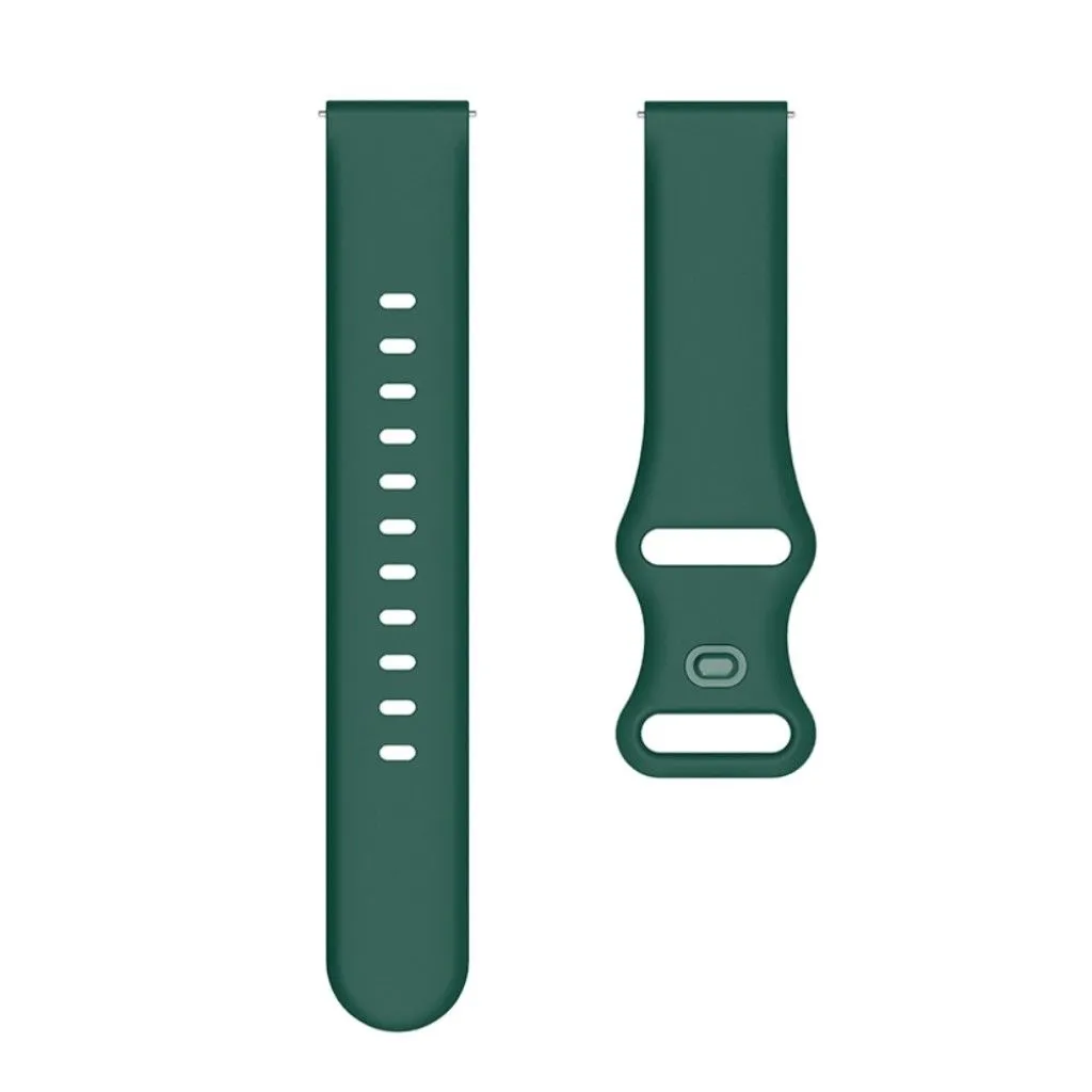 20mm Universal comfortable silicone watch strap - Blackish Green