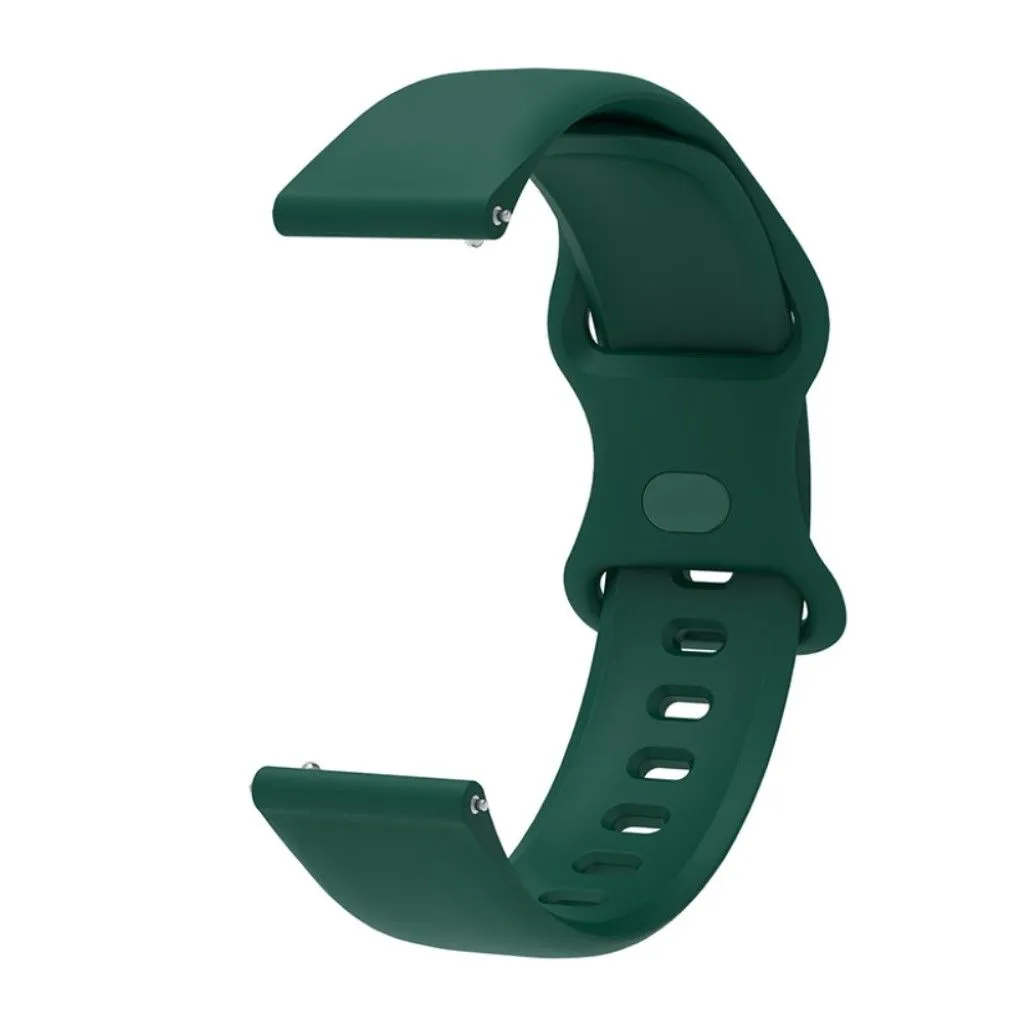 20mm Universal comfortable silicone watch strap - Blackish Green