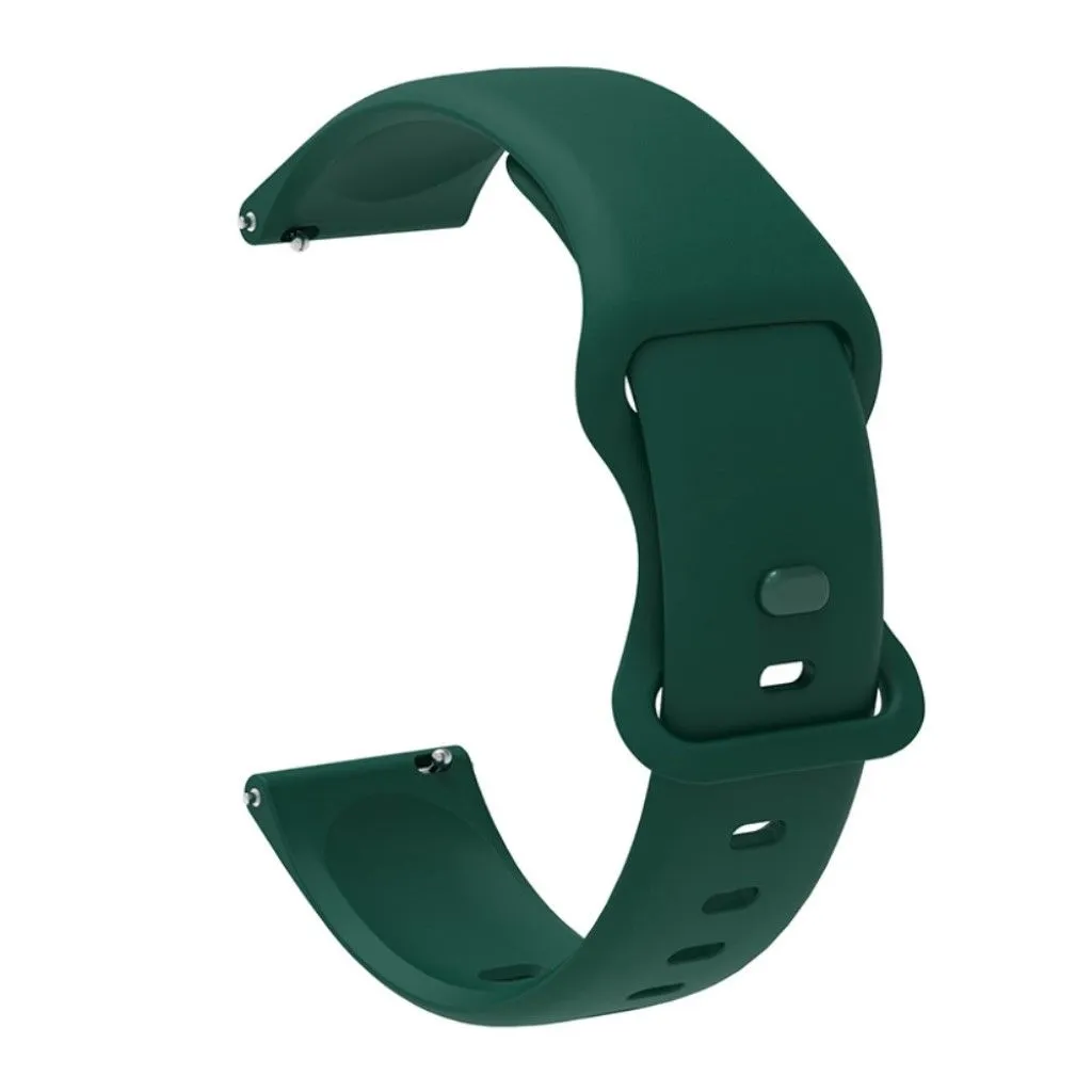 20mm Universal comfortable silicone watch strap - Blackish Green