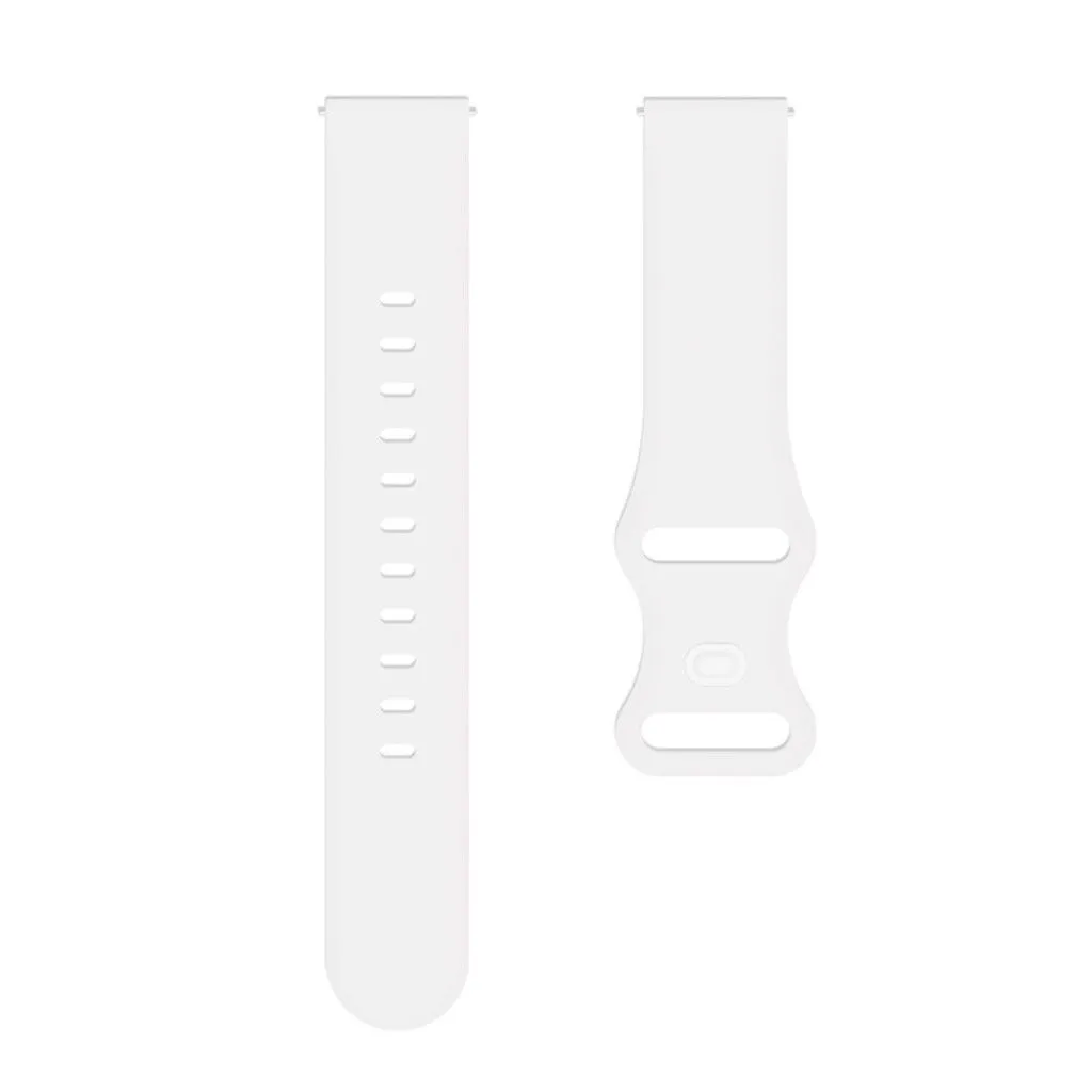 20mm Universal comfortable silicone watch strap - White