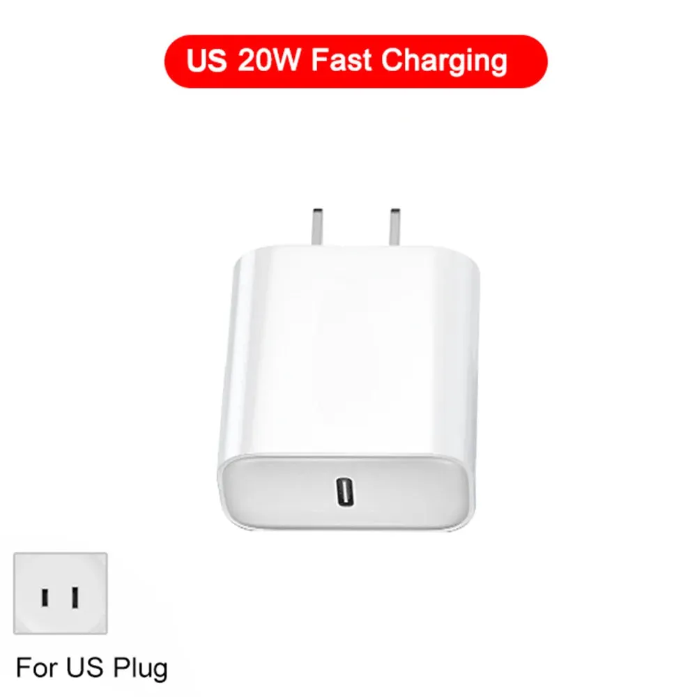 20W Fast Charger For iPhone 13 mini 12 11 pro  14 Pro Max Plus X XR XS USB Type C Fast Charging Charger Cable Accessories