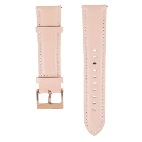 22m Universal quick release genuine leather watch strap - Light Pink