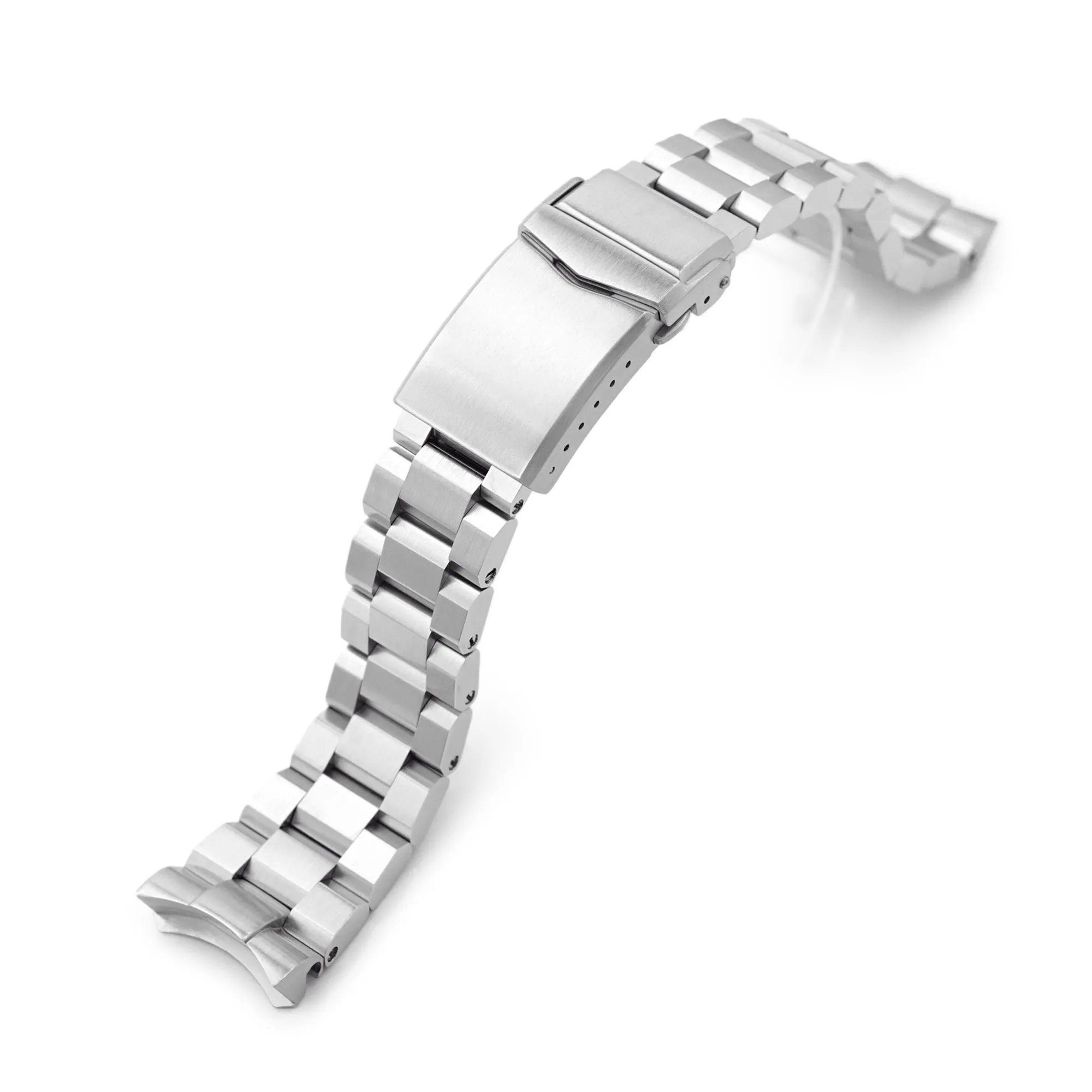 22mm Hexad Watch Band for Seiko 5 Sports 42.5mm SRPD51 SRPD55 SBSA003, Stainless Steel - Brushed, V Diver Clasp