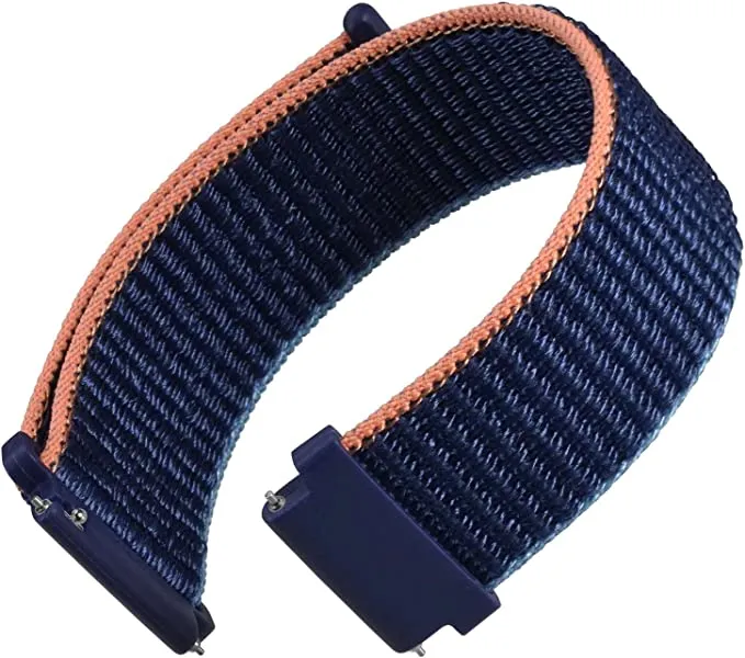 22mm SmartWatch Sport Loop Nylon Bands Seashell