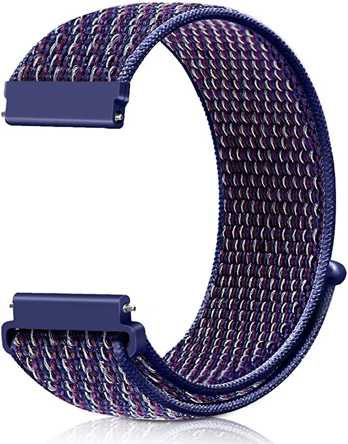 22mm SmartWatch Sport Loop Nylon Bands Seashell