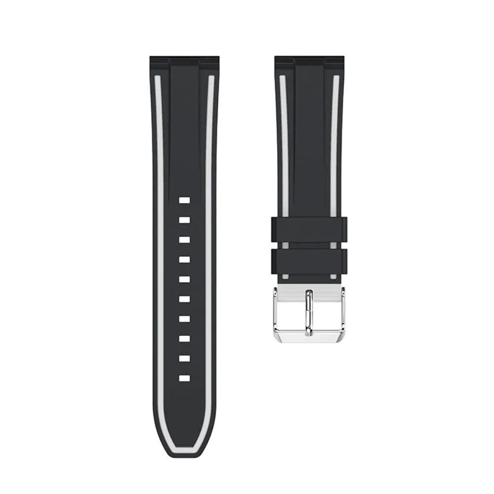 22mm Universal cool design silicone watch strap - Black White