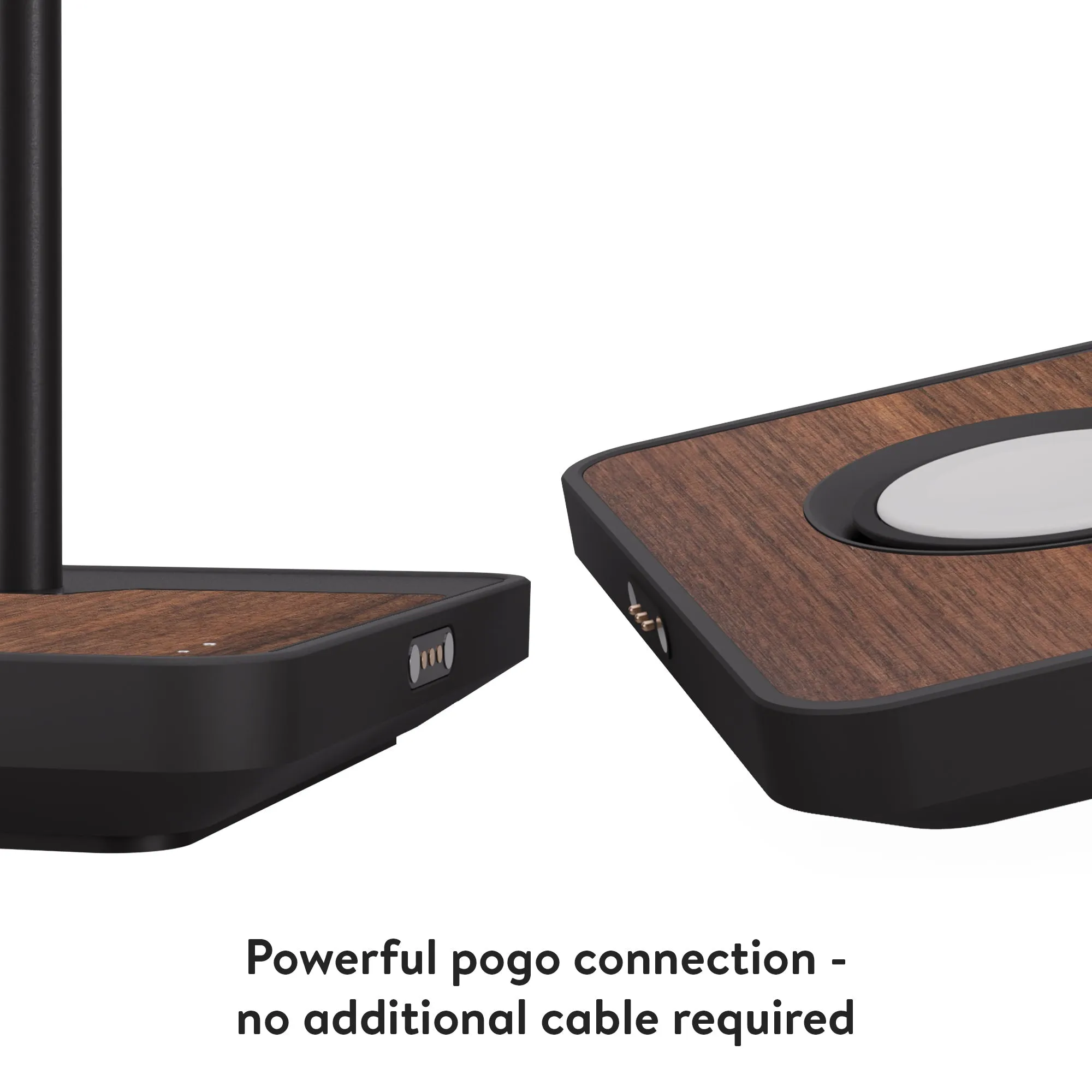 3 in 1 Charging Stand with Qi2 and Apple Technology —  Walnut