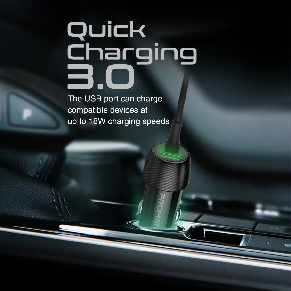 33W Car Charger with Lightning Connector & USB-C Cable