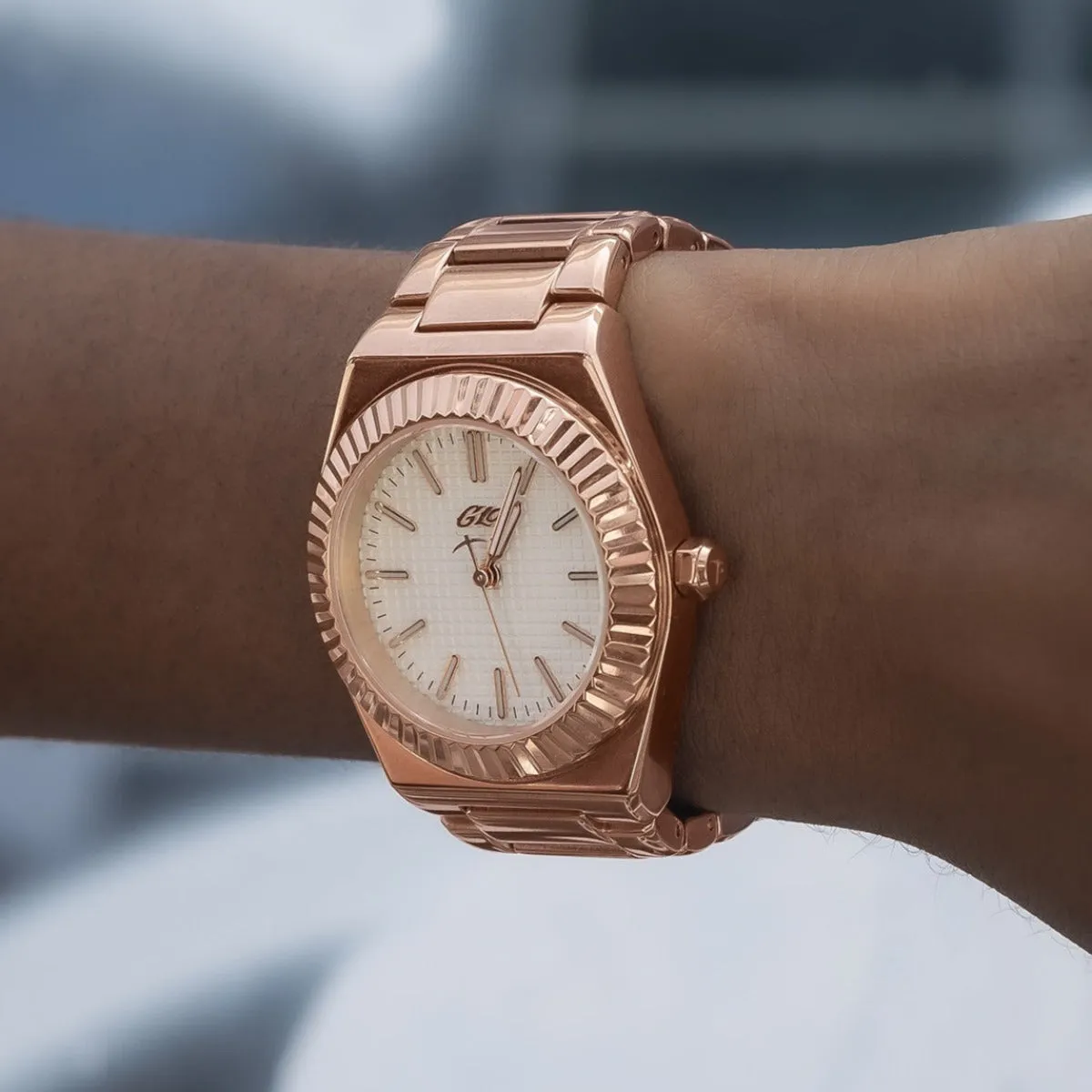 36MM Fluted Bezel Alpha Era in Rose Gold