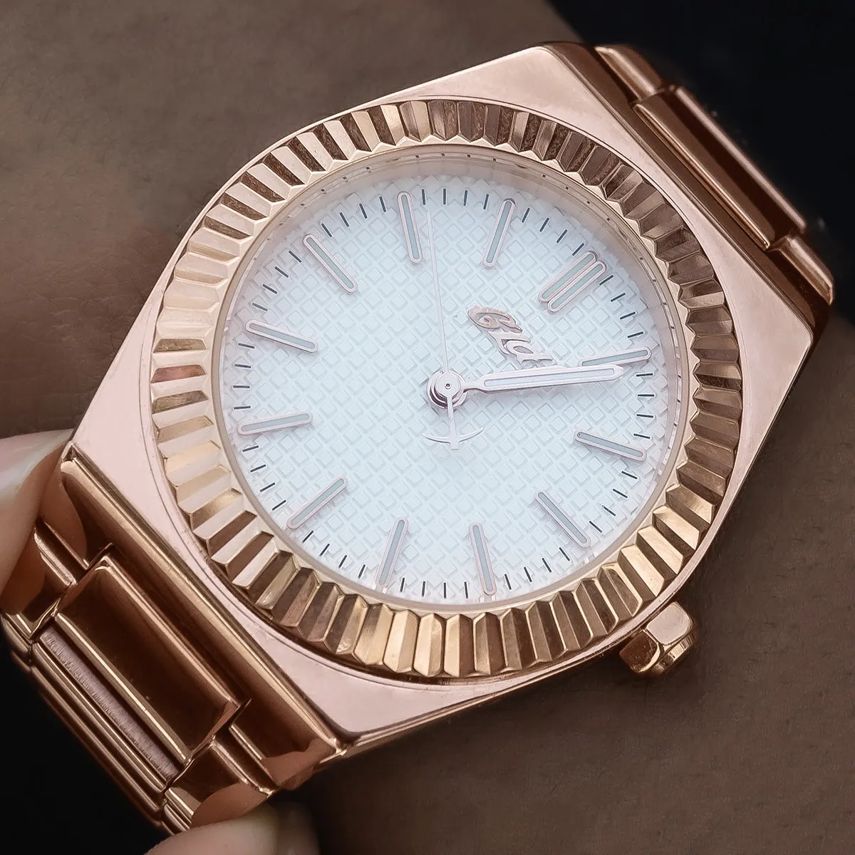 36MM Fluted Bezel Alpha Era in Rose Gold