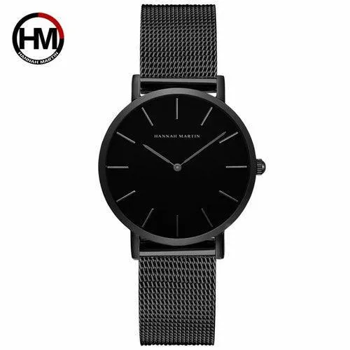 36mm Japan Quartz Movement Ladies Wristwatches Stainless Steel Mesh