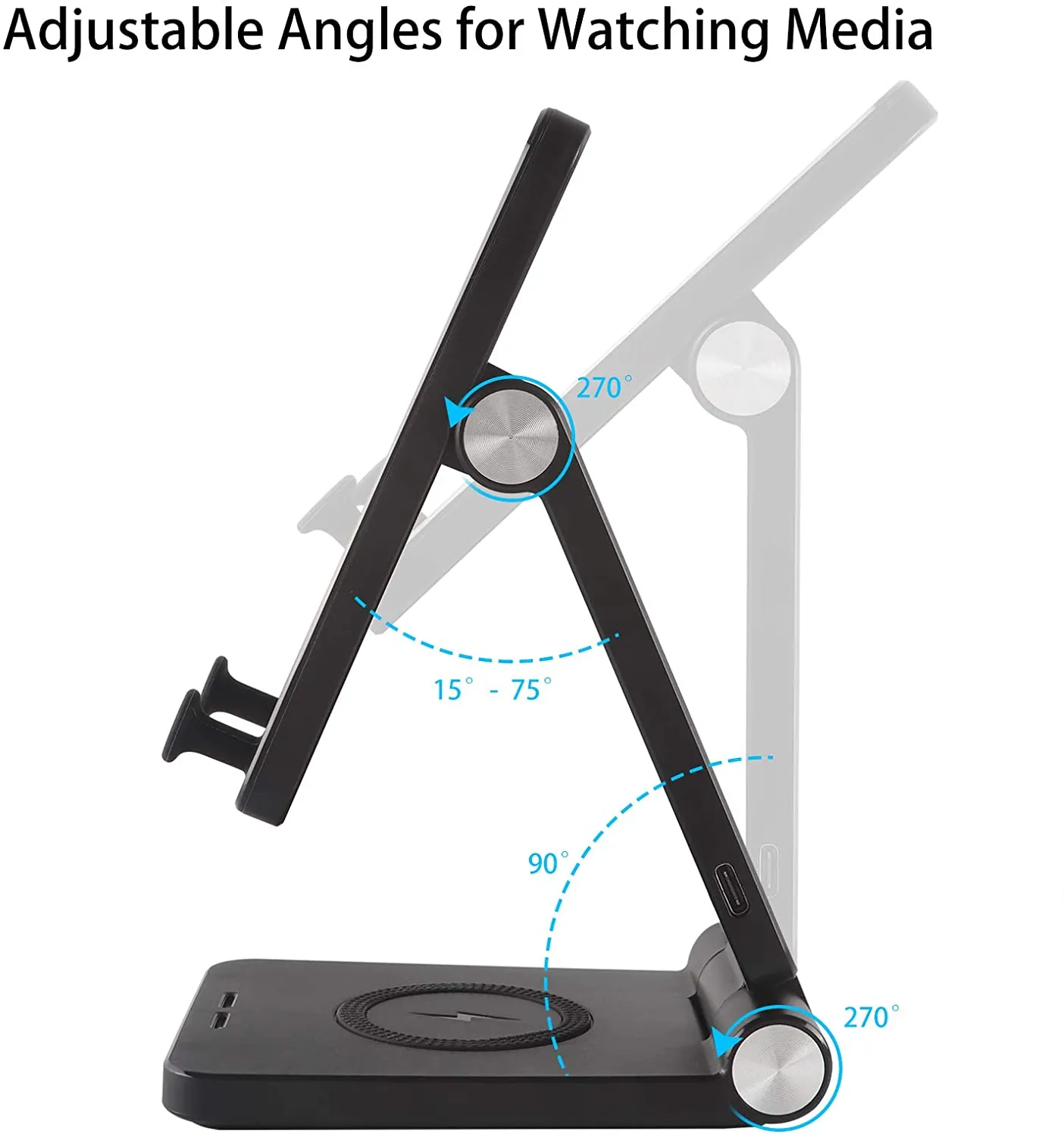 4 in 1 Wireless Charging Station  with LED Desk Lamp