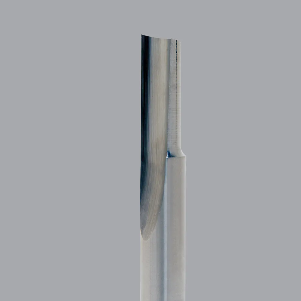 61-160, 0.4375" Dia, 1" LOC, 0.5" Shank Dia, 3" OAL, Single Straight O Flute Router Bit