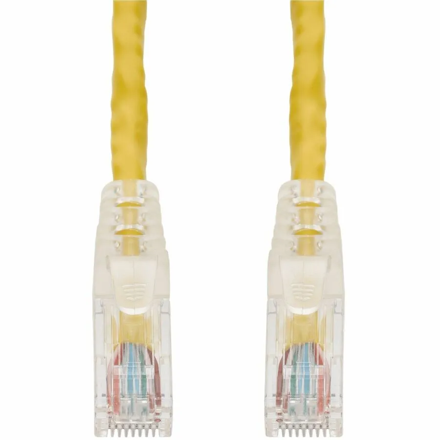 AddOn 3ft Yellow CAT 6 PVC Ethernet Cable Snagless Easy Clear Boot TAA RJ-45 M/M ADD-3FCAT6-YW-TAA