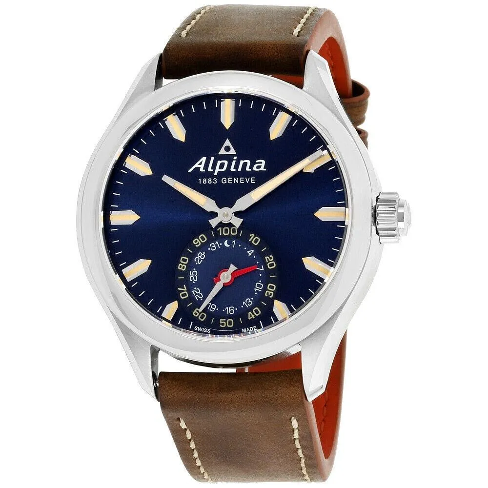 Alpina Men's AL-285NS5AQ6 Horological Smartwatch Brown Leather Watch