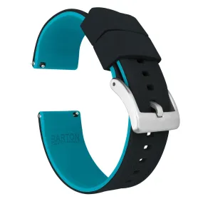 Amazfit Bip | Elite Silicone | Black Top / Aqua Blue Bottom