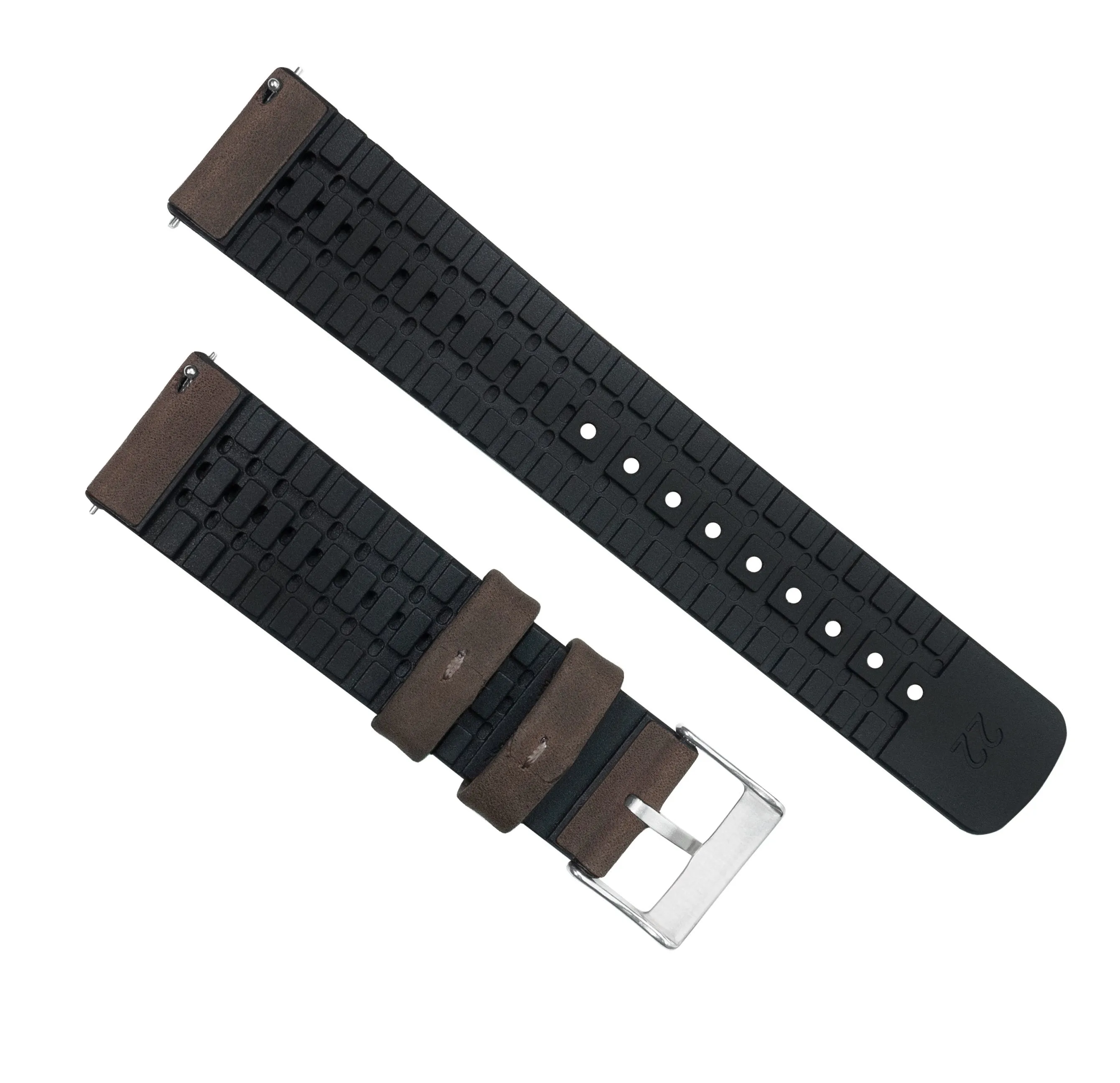 Amazfit Bip | Leather and Rubber Hybrid | Smoke Brown