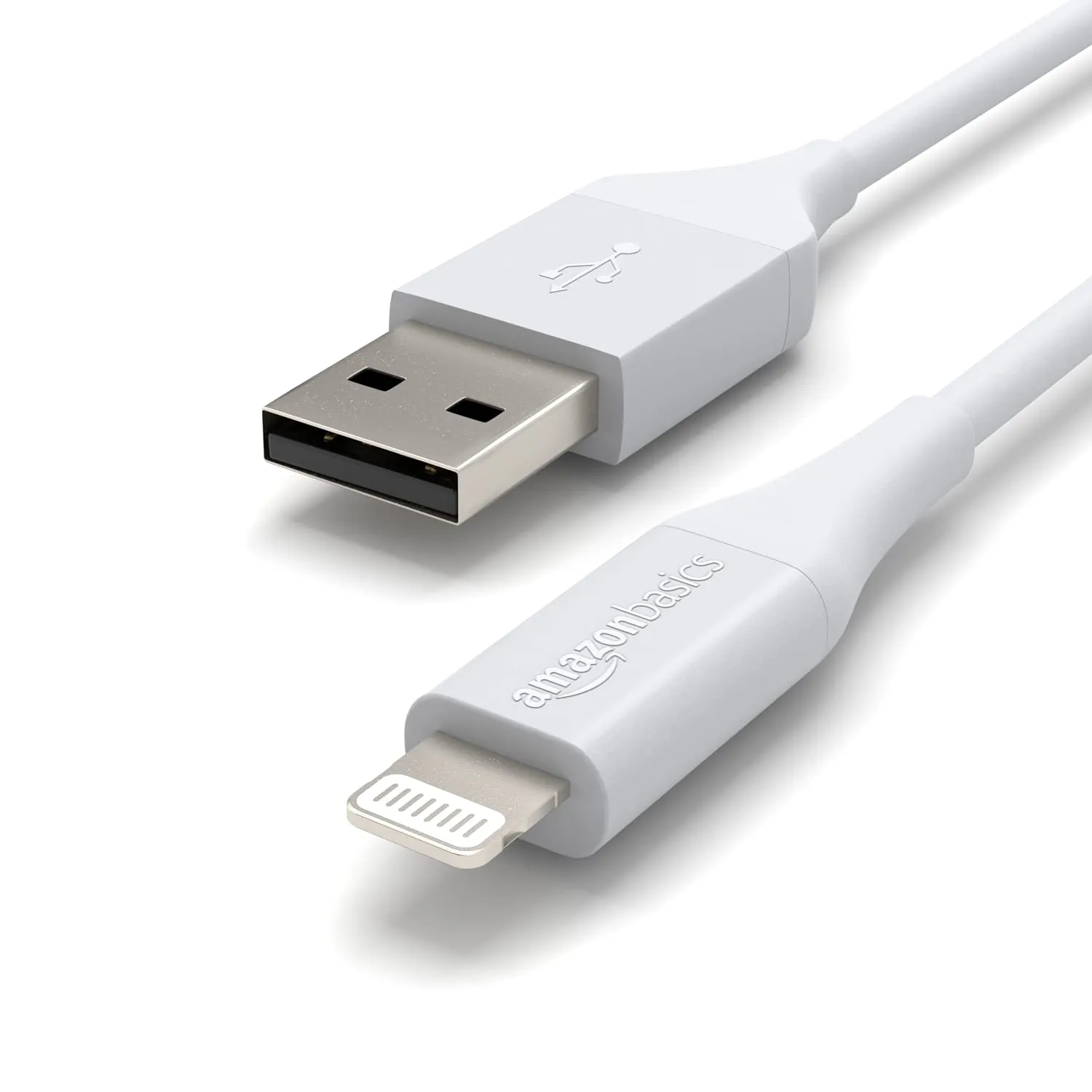 Amazon Basics USB-A to Lightning ABS Mfi Certified Charger Cable for Apple iPhone, iPad, 6ft, White, 1 Pack