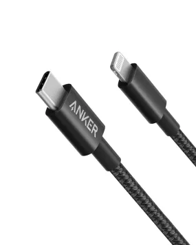 Anker New Nylon USB C to Lightning Cable, Apple MFi Certified for iPhone 14 Series, and More (6FT, Black)