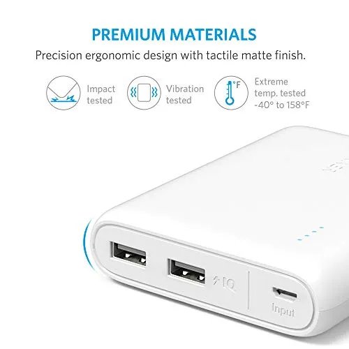 Anker PowerCore 13000, Compact 13000mAh 2-Port Ultra-Portable Phone Charger Power Bank for iPhone, iPad, Samsung Galaxy