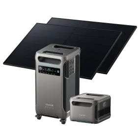 Anker SOLIX F3800   Expansion Battery   2 × 405W Rigid Solar Panel