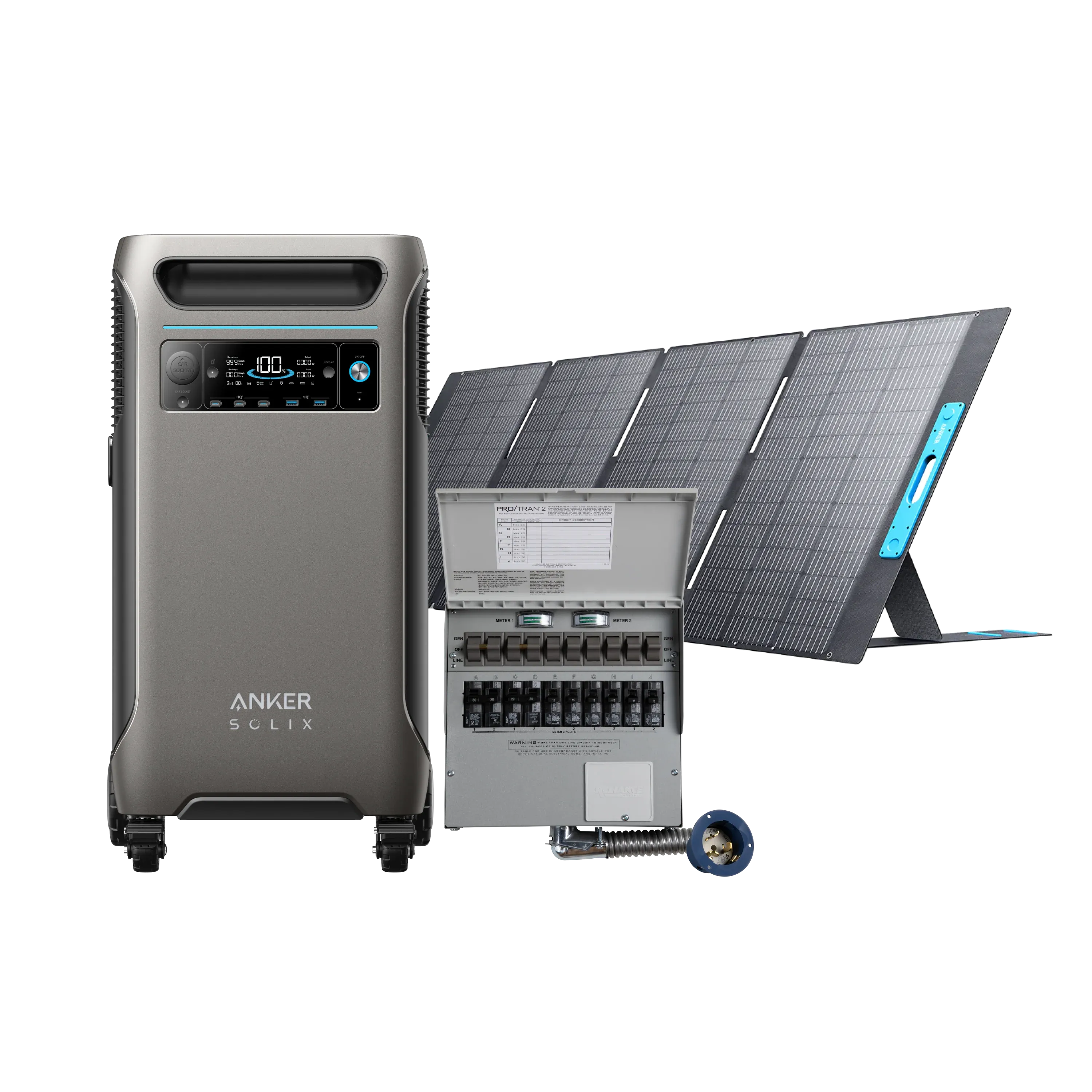 Anker SOLIX F3800   Home Backup Kit   400W Solar Panel