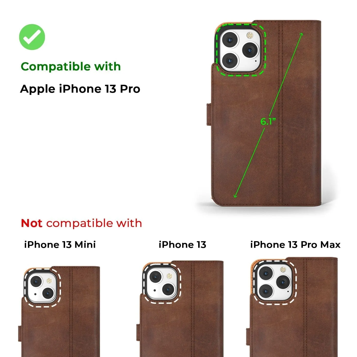 Apple iPhone 13 Pro - Vintage Leather Wallet (Almost Perfect)