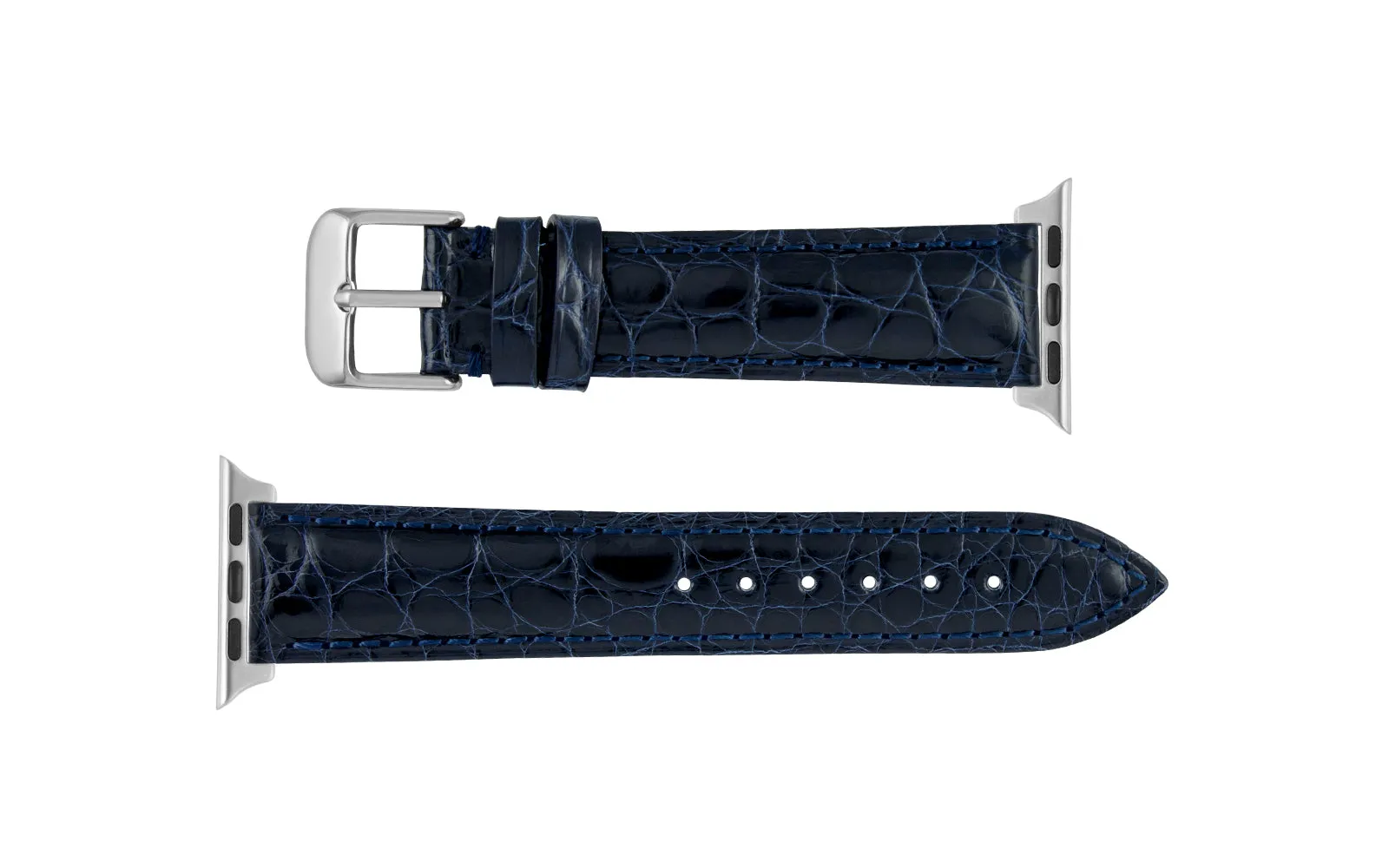 Apple Watch 38/40/41mm Strap - Women's Navy Genuine Alligator