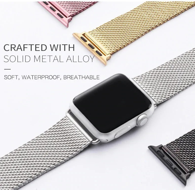 Apple Watch 41mm / 40mm / 38mm | Milanese Loop Straps |Rose Gold