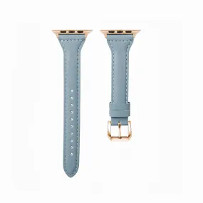 Apple Watch 41mm / 40mm / 38mm | Slim Leather Bands |Blue